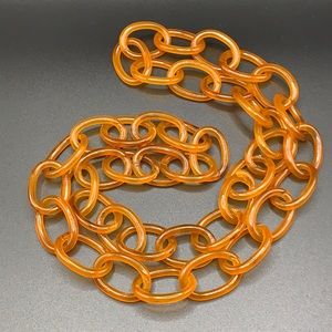 CELLULOID Apple Juice Link Necklace, 34”